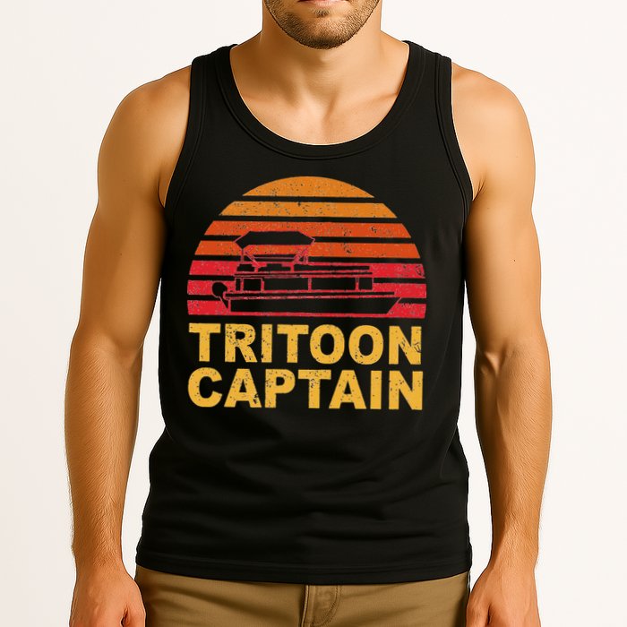 Tritoon Captain Pontoon Captain Tri Toon Boating Tank Top