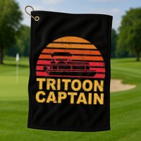 Tritoon Captain Pontoon Captain Tri Toon Boating Golf Towel