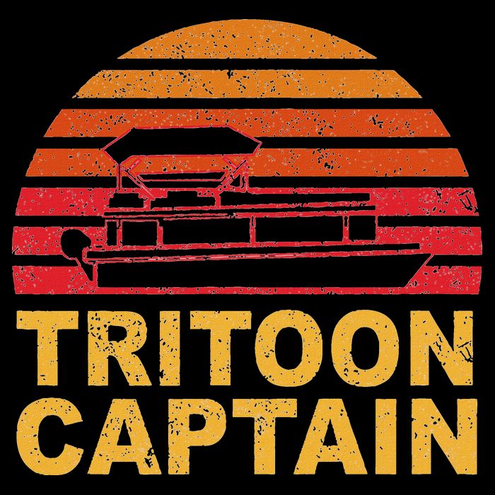 Tritoon Captain Pontoon Captain Tri Toon Boating Toddler T-Shirt