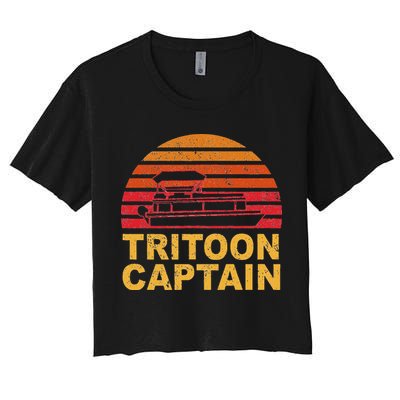 Tritoon Captain Pontoon Captain Tri Toon Boating Crop Top
