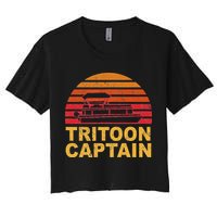 Tritoon Captain Pontoon Captain Tri Toon Boating Crop Top