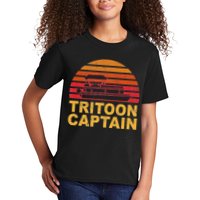 Tritoon Captain Pontoon Captain Tri Toon Boating Kids T-Shirt