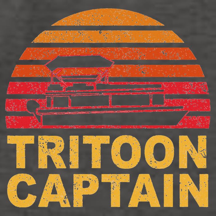 Tritoon Captain Pontoon Captain Tri Toon Boating Vector Backpack