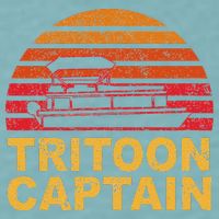 Tritoon Captain Pontoon Captain Tri Toon Boating Sueded Cloud Jersey T-Shirt