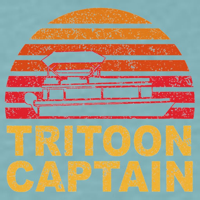Tritoon Captain Pontoon Captain Tri Toon Boating Sueded Cloud Jersey T-Shirt