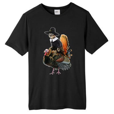 Thanksgiving Cat Pilgrim Costume Thanksgiving Turkey Gift Tall Fusion ChromaSoft Performance T-Shirt