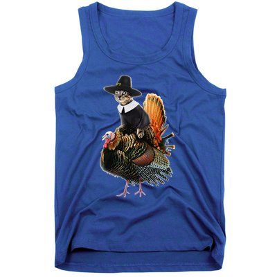 Thanksgiving Cat Pilgrim Costume Thanksgiving Turkey Gift Tank Top