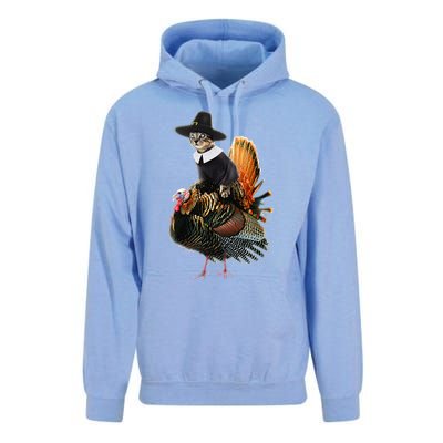 Thanksgiving Cat Pilgrim Costume Thanksgiving Turkey Gift Unisex Surf Hoodie