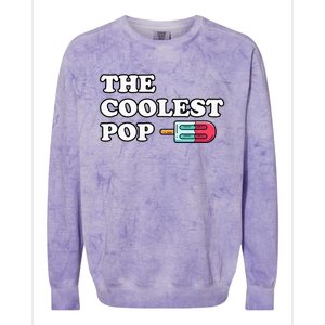 The Coolest Pop Funny Father's Day For Grandpa Colorblast Crewneck Sweatshirt