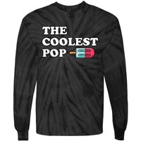 The Coolest Pop Funny Father's Day For Grandpa Tie-Dye Long Sleeve Shirt