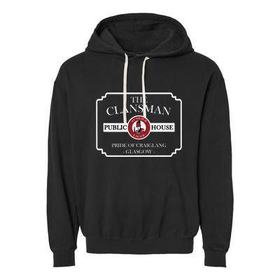 The Clansman Public House Funny Scottish Garment-Dyed Fleece Hoodie