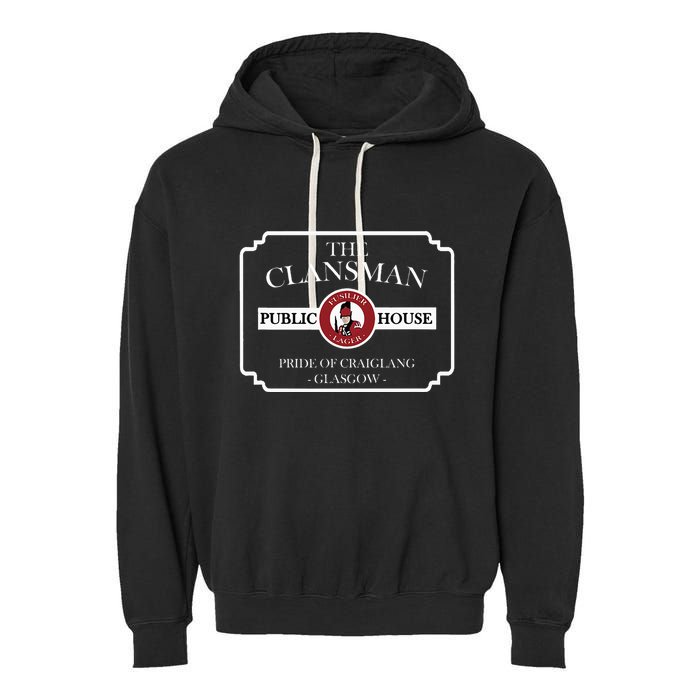 The Clansman Public House Funny Scottish Garment-Dyed Fleece Hoodie