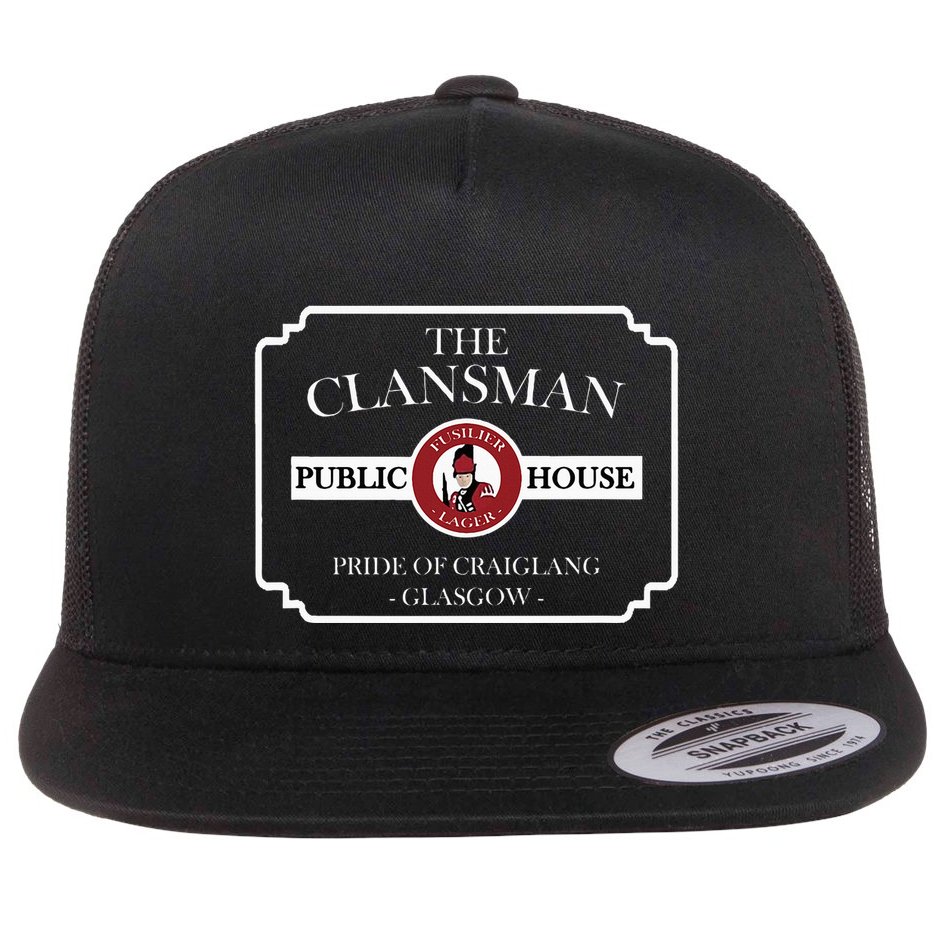 The Clansman Public House Funny Scottish Flat Bill Trucker Hat