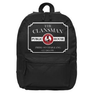 The Clansman Public House Funny Scottish 16 in Basic Backpack