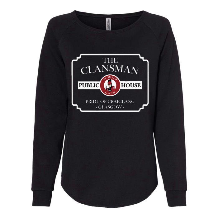 The Clansman Public House Funny Scottish Womens California Wash Sweatshirt