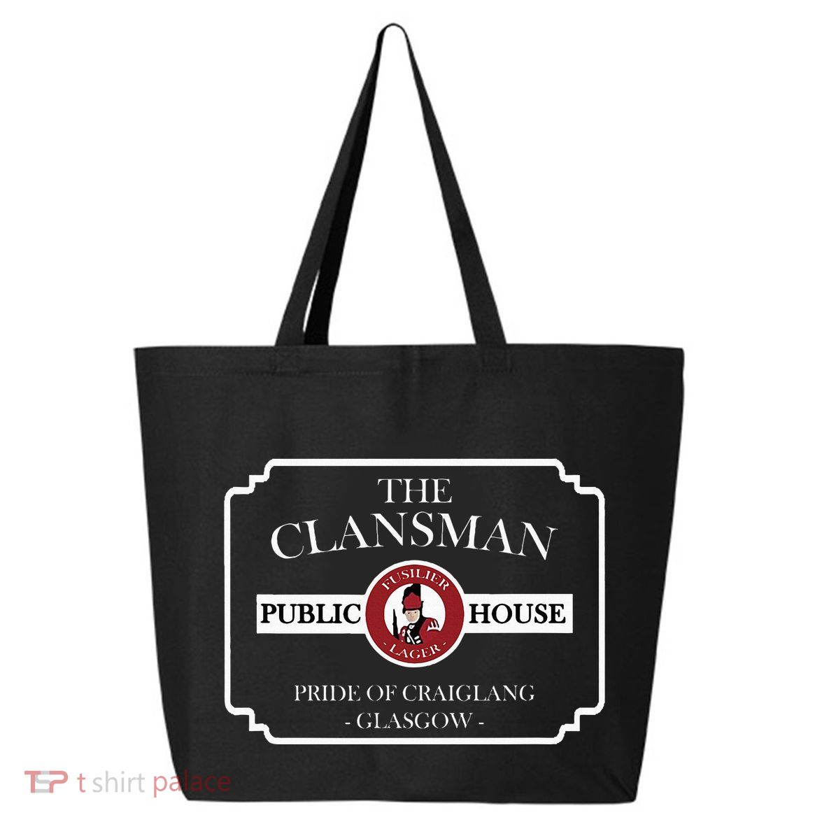 The Clansman Public House Funny Scottish 25L Jumbo Tote