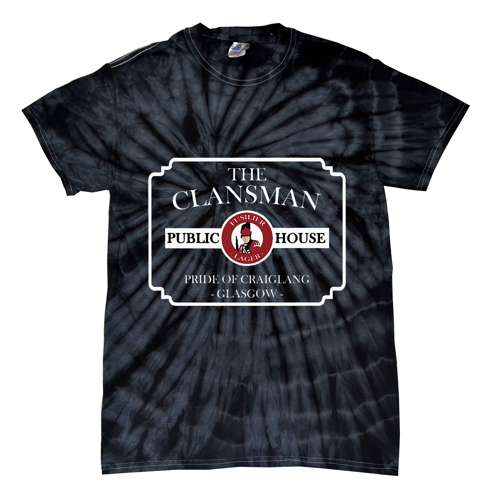 The Clansman Public House Funny Scottish Tie-Dye T-Shirt