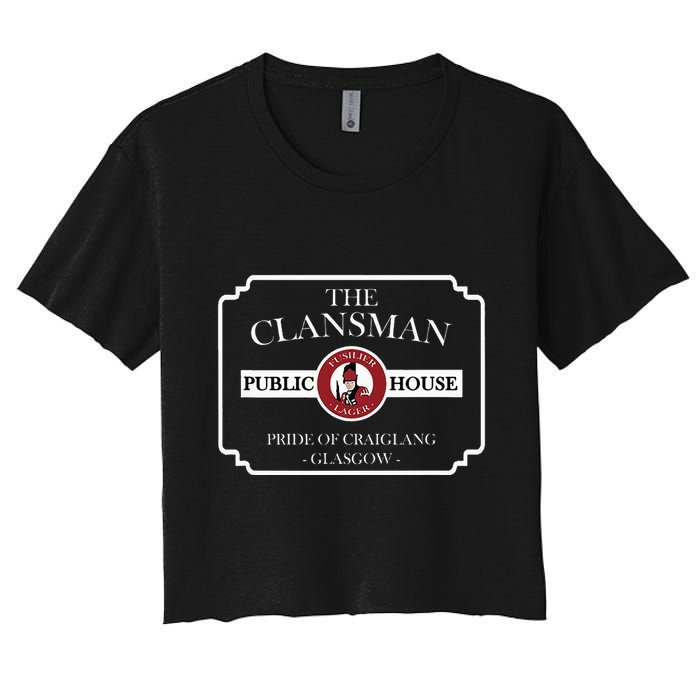 The Clansman Public House Funny Scottish Women's Crop Top Tee