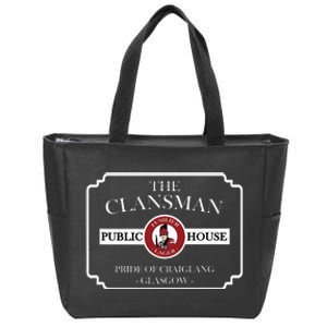 The Clansman Public House Funny Scottish Zip Tote Bag