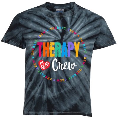 Therapy Crew PT OT SLP Occupational Therapist Week Team Kids Tie-Dye T-Shirt