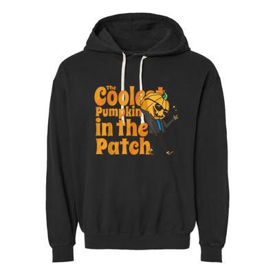 The Coolest Pumpkin In The Patch Kids Pumpkin Halloween Garment-Dyed Fleece Hoodie