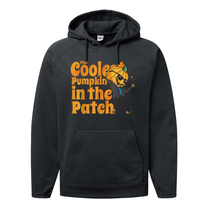 The Coolest Pumpkin In The Patch Kids Pumpkin Halloween Performance Fleece Hoodie