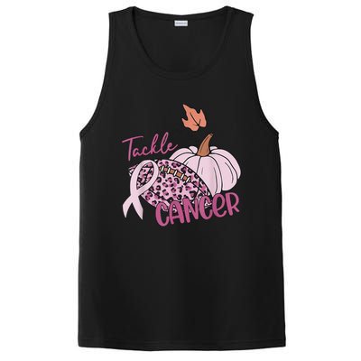 Tackle Cancer Pumpkin Breast Cancer Awareness Football PosiCharge Competitor Tank