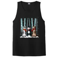 Three Cats Play Snow Winter Funny Cat Lover Merry Christmas PosiCharge Competitor Tank