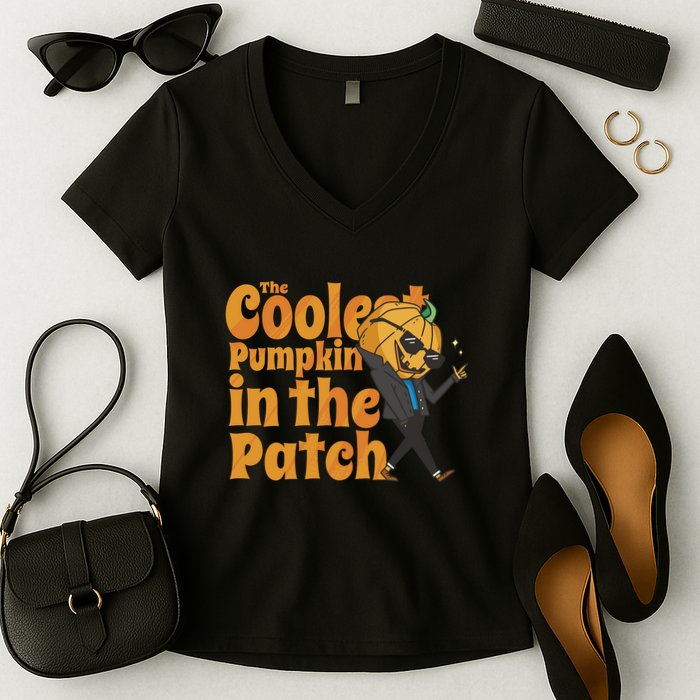 The Coolest Pumpkin In The Patch Women's V-Neck T-Shirt