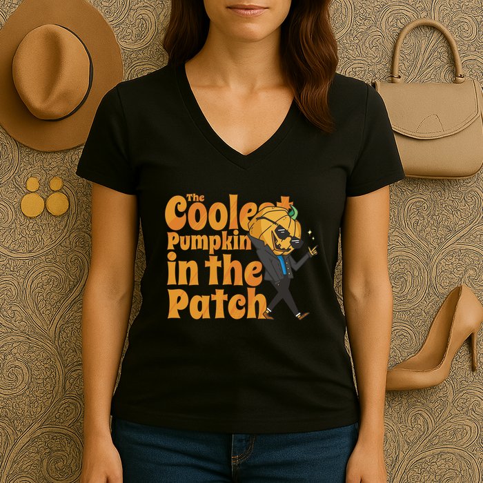 The Coolest Pumpkin In The Patch Women's V-Neck T-Shirt