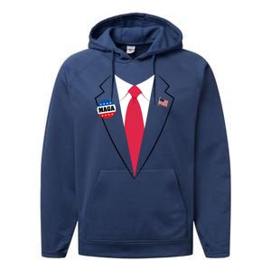 Trump Costume President Trump Suit Maga Halloween Performance Fleece Hoodie