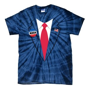 Trump Costume President Trump Suit Maga Halloween Tie-Dye T-Shirt