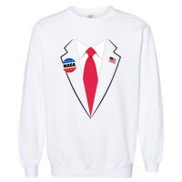 Trump Costume President Trump Suit Maga Halloween Garment-Dyed Sweatshirt