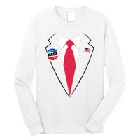 Trump Costume President Trump Suit Maga Halloween Long Sleeve Shirt