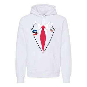 Trump Costume President Trump Suit Maga Halloween Premium Hoodie