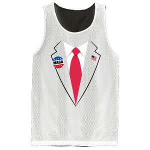 Trump Costume President Trump Suit Maga Halloween Mesh Reversible Basketball Jersey Tank