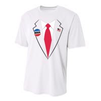 Trump Costume President Trump Suit Maga Halloween Performance Sprint T-Shirt