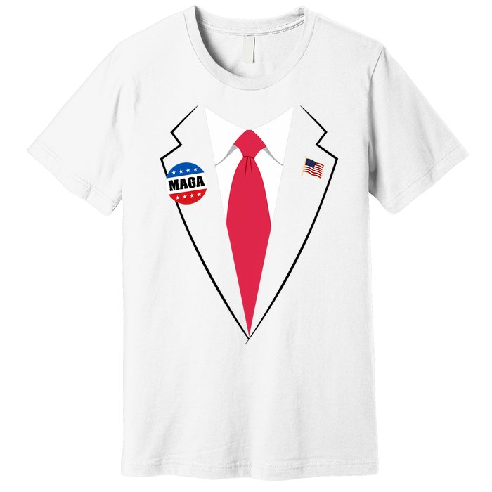 Trump Costume President Trump Suit Maga Halloween Premium T-Shirt