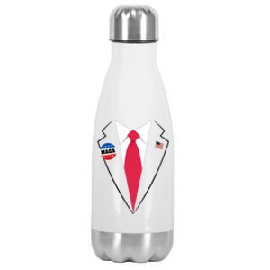 Trump Costume President Trump Suit Maga Halloween Stainless Steel Insulated Water Bottle