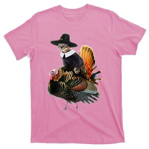 Thanksgiving Cat Pilgrim Costume T-Shirt