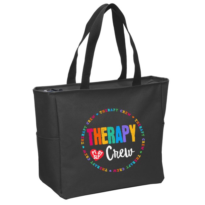 Therapy Crew PT OT SLP Occupational Therapist Week Team Zip Tote Bag