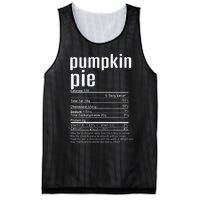 Thanksgiving Christmas Pumpkin Pie Nutritional Facts Mesh Reversible Basketball Jersey Tank