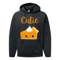 Thanksgiving Cutie Pie Pumpkin Pie Performance Fleece Hoodie