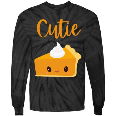 Thanksgiving Cutie Pie Pumpkin Pie Tie-Dye Long Sleeve Shirt