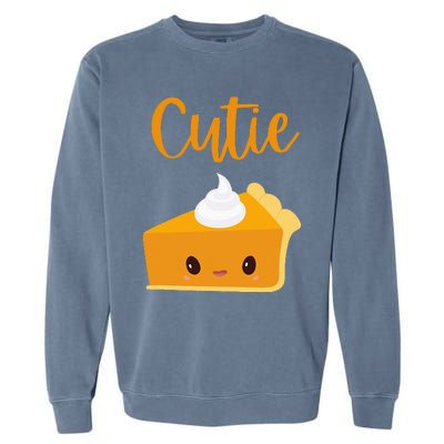 Thanksgiving Cutie Pie Pumpkin Pie Garment-Dyed Sweatshirt