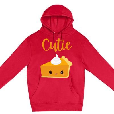 Thanksgiving Cutie Pie Pumpkin Pie Premium Pullover Hoodie