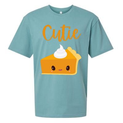 Thanksgiving Cutie Pie Pumpkin Pie Sueded Cloud Jersey T-Shirt