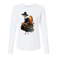 Thanksgiving Cat Pilgrim Costume Thanksgiving Turkey Gift Womens Cotton Relaxed Long Sleeve T-Shirt