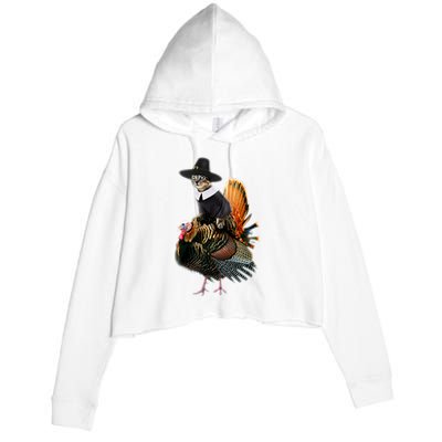 Thanksgiving Cat Pilgrim Costume Thanksgiving Turkey Gift Crop Fleece Hoodie