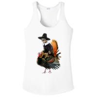 Thanksgiving Cat Pilgrim Costume Thanksgiving Turkey Gift Ladies PosiCharge Competitor Racerback Tank